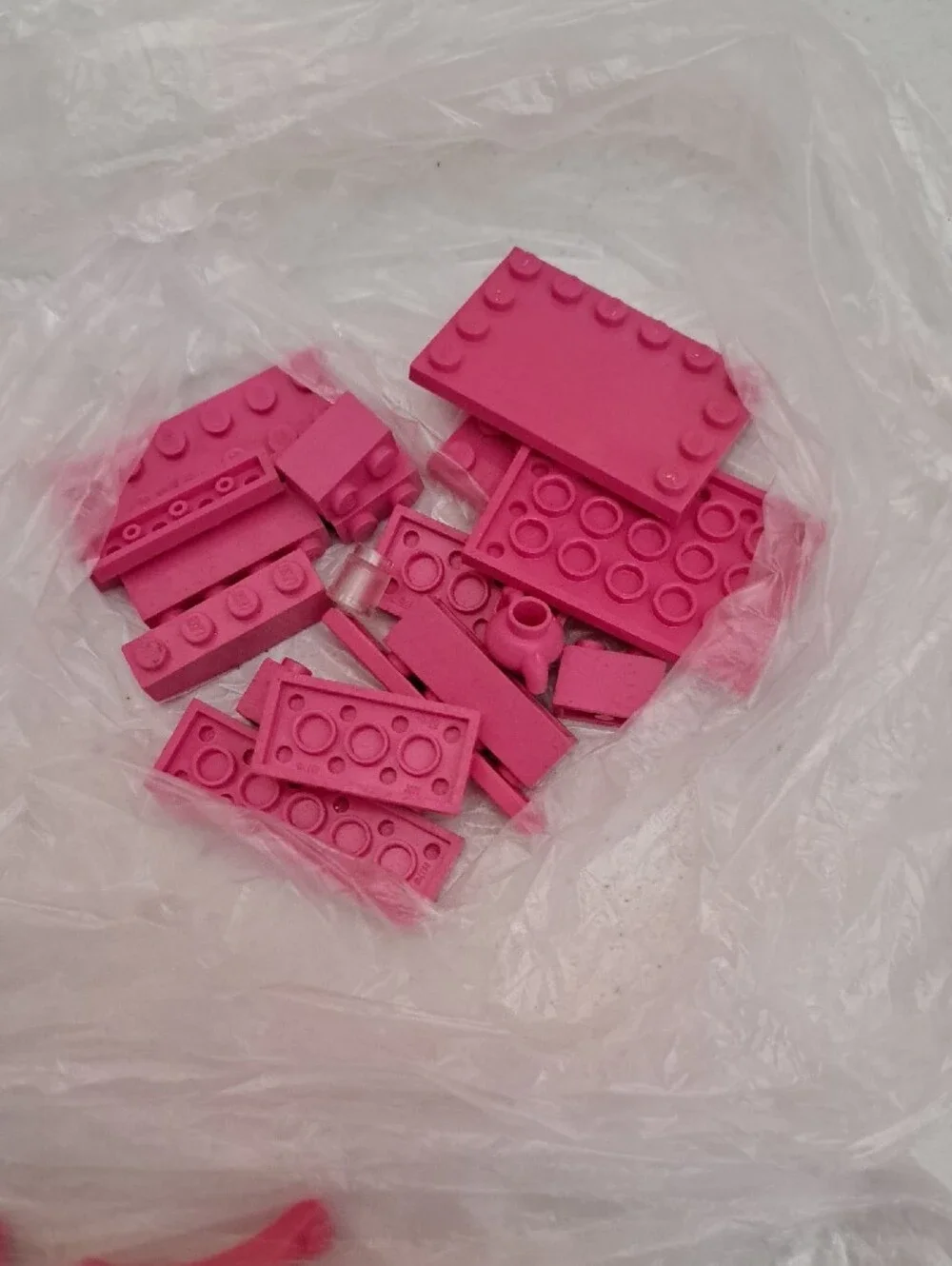 Assorted Pink and Orange Building Bricks Lot LEGO